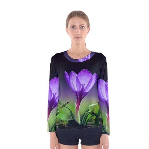 Flower Women s Long Sleeve Tee by Sparkle