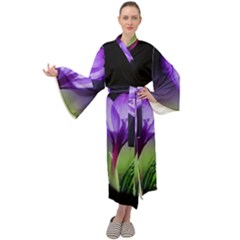 Flower Maxi Velour Kimono by Sparkle