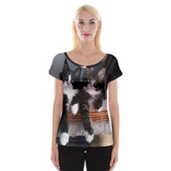 Cats Brothers Cap Sleeve Top by Sparkle