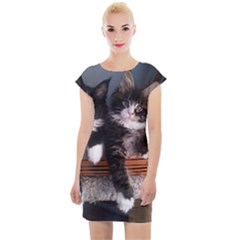 Cats Brothers Cap Sleeve Bodycon Dress by Sparkle