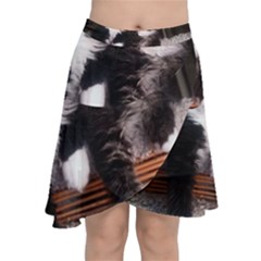 Cats Brothers Chiffon Wrap Front Skirt by Sparkle