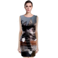 Cats Brothers Sleeveless Velvet Midi Dress by Sparkle