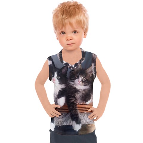 Cats Brothers Kids  Sport Tank Top by Sparkle