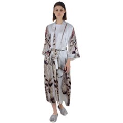 Laughing Kitten Maxi Satin Kimono