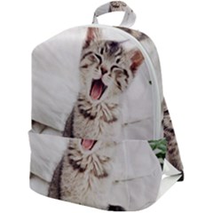 Laughing Kitten Zip Up Backpack