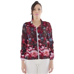 Red Floral Women s Windbreaker by Sparkle