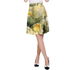 Yellow Roses A-line Skirt by Sparkle