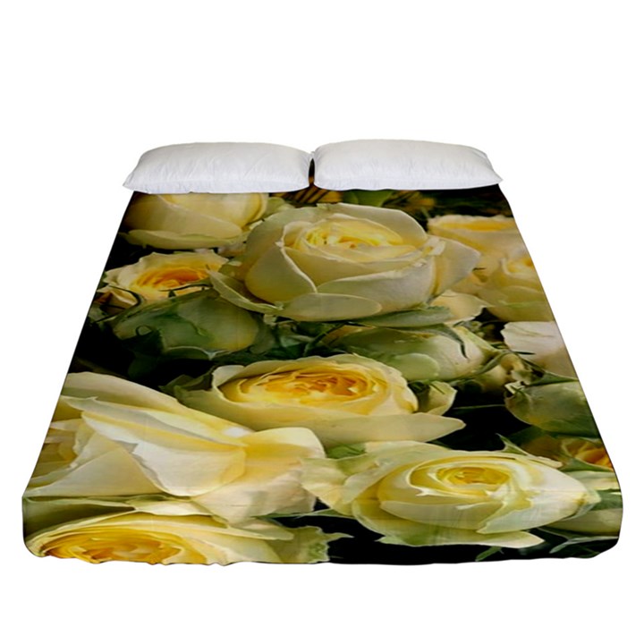 Yellow Roses Fitted Sheet (King Size)