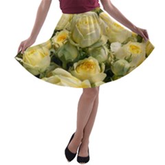 Yellow Roses A-line Skater Skirt by Sparkle