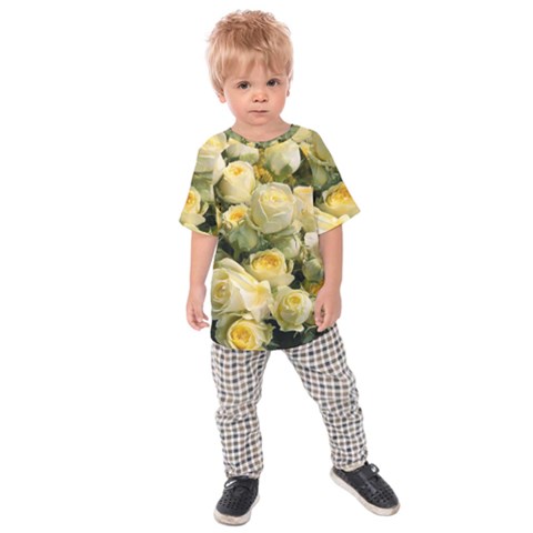 Yellow Roses Kids  Raglan Tee by Sparkle