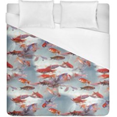 Golden Fishes Duvet Cover (king Size) by Sparkle