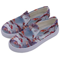 Golden Fishes Kids  Canvas Slip Ons by Sparkle