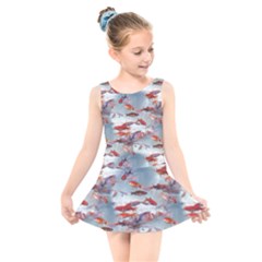 Golden Fishes Kids  Skater Dress Swimsuit