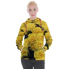 Yellow Roses Women s Hooded Pullover by Sparkle