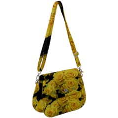 Yellow Roses Saddle Handbag by Sparkle