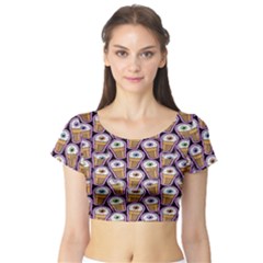 Eyes Cups Short Sleeve Crop Top by Sparkle