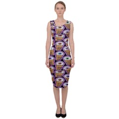 Eyes Cups Sleeveless Pencil Dress by Sparkle