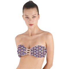 Eyes Cups Twist Bandeau Bikini Top by Sparkle