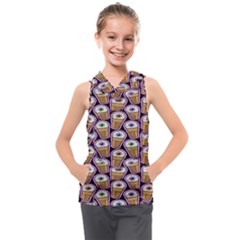 Eyes Cups Kids  Sleeveless Hoodie by Sparkle