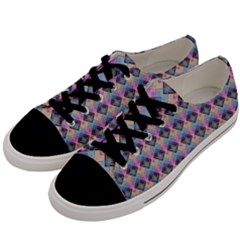 Pink And Blue Men s Low Top Canvas Sneakers by Sparkle