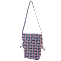 Pink And Blue Folding Shoulder Bag by Sparkle