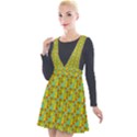 Lemon And Yellow Plunge Pinafore Velour Dress View1