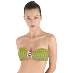 Lemon And Yellow Twist Bandeau Bikini Top by Sparkle