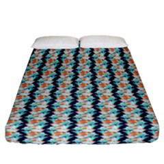 Geometry Colors Fitted Sheet (california King Size) by Sparkle