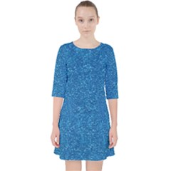 Blue Sparkles Pocket Dress