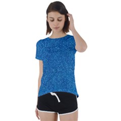 Blue Sparkles Short Sleeve Foldover Tee