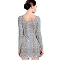 Summer Florals In The Sea Pond Decorative Long Sleeve Bodycon Dress View2