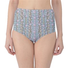 Summer Florals In The Sea Pond Decorative Classic High-waist Bikini Bottoms by pepitasart