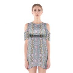 Summer Florals In The Sea Pond Decorative Shoulder Cutout One Piece Dress by pepitasart