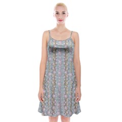 Summer Florals In The Sea Pond Decorative Spaghetti Strap Velvet Dress by pepitasart