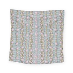 Summer Florals In The Sea Pond Decorative Square Tapestry (small) by pepitasart