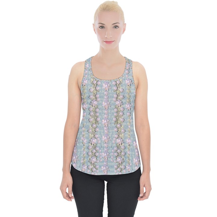 Summer Florals In The Sea Pond Decorative Piece Up Tank Top