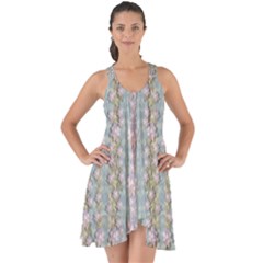 Summer Florals In The Sea Pond Decorative Show Some Back Chiffon Dress by pepitasart