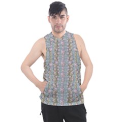 Summer Florals In The Sea Pond Decorative Men s Sleeveless Hoodie by pepitasart