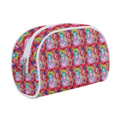 Blue Haired Girl Pattern Red Makeup Case (small) by snowwhitegirl