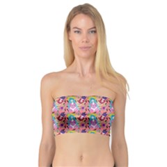 Blue Haired Girl Pattern Pink Bandeau Top by snowwhitegirl