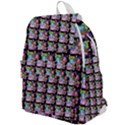 Blue Haired Girl Pattern Black Top Flap Backpack View1