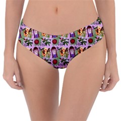 Purple Glasses Girl Pattern Lilac Reversible Classic Bikini Bottoms by snowwhitegirl