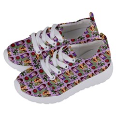 Purple Glasses Girl Pattern Lilac Kids  Lightweight Sports Shoes by snowwhitegirl