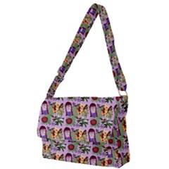 Purple Glasses Girl Pattern Lilac Full Print Messenger Bag (s) by snowwhitegirl