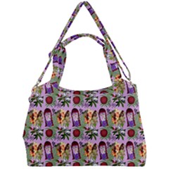 Purple Glasses Girl Pattern Lilac Double Compartment Shoulder Bag by snowwhitegirl