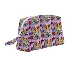 Purple Glasses Girl Pattern Lilac Wristlet Pouch Bag (medium) by snowwhitegirl