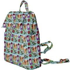 Purple Glasses Girl Pattern Blue Buckle Everyday Backpack by snowwhitegirl