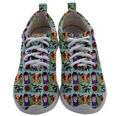 Purple Glasses Girl Pattern Blue Mens Athletic Shoes by snowwhitegirl