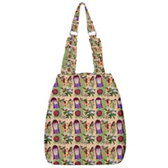 Purple Glasses Girl Pattern Peach Center Zip Backpack by snowwhitegirl