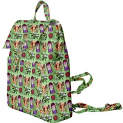 Purple Glasses Girl Pattern Green Buckle Everyday Backpack by snowwhitegirl